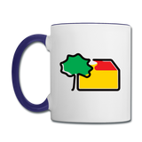 Kontrast-Tasse von Print Equipment - AKB-Logo - Weiß/Kobaltblau