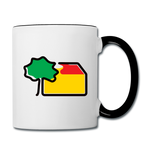 Kontrast-Tasse von Print Equipment - AKB-Logo - Weiß/Schwarz