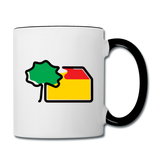 Kontrast-Tasse von Print Equipment - AKB-Logo - Weiß/Schwarz