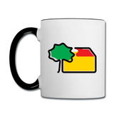 Kontrast-Tasse von Print Equipment - AKB-Logo - Weiß/Schwarz