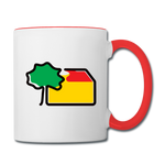 Kontrast-Tasse von Print Equipment - AKB-Logo - Weiß/Rot