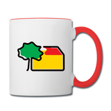 Kontrast-Tasse von Print Equipment - AKB-Logo - Weiß/Rot