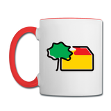 Kontrast-Tasse von Print Equipment - AKB-Logo - Weiß/Rot