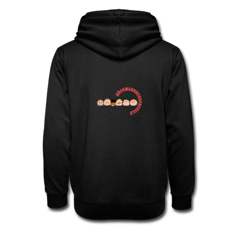 Unisex Schalkragen Hoodie - BMSS-LOGO - Schwarz