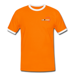 Männer Kontrast-T-Shirt - BMSS-LOGO - Orange/Weiß