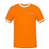 Männer Kontrast-T-Shirt - BMSS-LOGO - Orange/Weiß