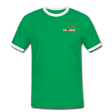 Männer Kontrast-T-Shirt - BMSS-LOGO - Kelly Green/Weiß