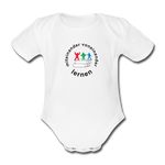 Baby Bio-Kurzarm-Body - ADHSS-LOGO - Weiß