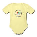 Baby Bio-Kurzarm-Body - ADHSS-LOGO - Hellgelb