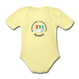 Baby Bio-Kurzarm-Body - ADHSS-LOGO - Hellgelb