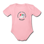 Baby Bio-Kurzarm-Body - ADHSS-LOGO - Hellrosa