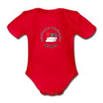 Baby Bio-Kurzarm-Body - ADHSS-LOGO - Rot