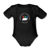 Baby Bio-Kurzarm-Body - ADHSS-LOGO - Schwarz