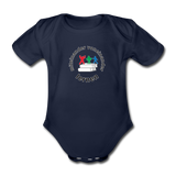 Baby Bio-Kurzarm-Body - ADHSS-LOGO - Dunkelnavy