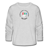 Teenager Langarmshirt von Fruit of the Loom - ADHSS-LOGO - Grau meliert