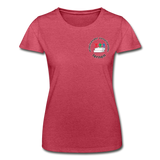 Frauen-T-Shirt von Fruit of the Loom - ADHSS-LOGO - Rot meliert