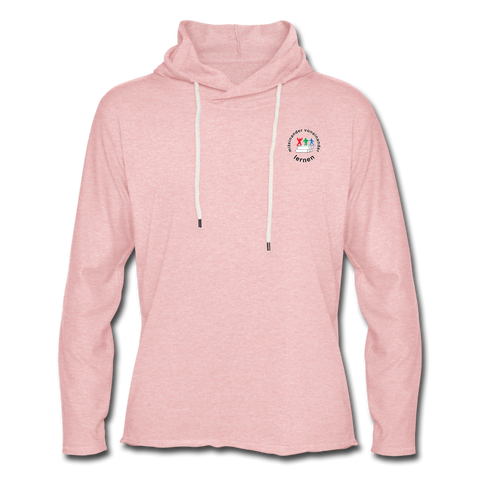 Leichtes Kapuzensweatshirt Unisex - ADHSS-LOGO - Rosa-Creme meliert