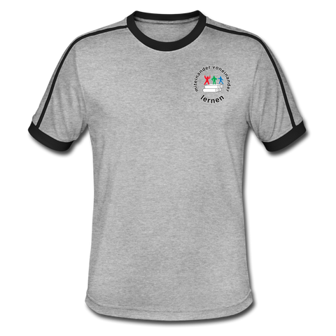 Männer Retro-T-Shirt - ADHSS-LOGO - Grau meliert/Schwarz