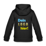 Kinder Premium Kapuzenjacke - Beispiel-Logo - Schwarz