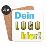 Untersetzer (4 Stk.) von Print Equipment - Beispiel-Logo - Weiß