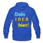 Unisex Hoodie Jacke von Bella+Canvas - Beispiel-Logo - Royalblau