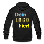 Unisex Hoodie Jacke von Bella+Canvas - Beispiel-Logo - Schwarz