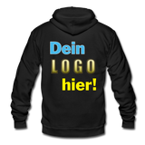 Unisex Hoodie Jacke von Bella+Canvas - Beispiel-Logo - Schwarz