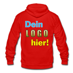 Unisex Hoodie Jacke von Bella+Canvas - Beispiel-Logo - klassisch Rot