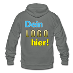 Unisex Hoodie Jacke von Bella+Canvas - Beispiel-Logo - Grau