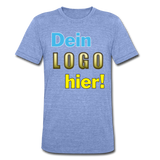 Unisex Triblend T-Shirt von Bella+Canvas - Beispiel-Logo - Blau meliert