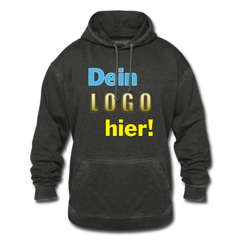 Unisex Vintage Hoodie von AWDis Just Hoods - Beispiel-Logo - Vintage Schwarz