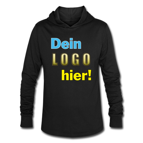 Unisex Tri-Blend Hoodie Shirt von Bella+Canvas - Beispiel-Logo - Schwarz