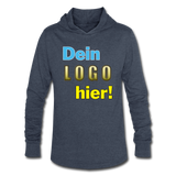 Unisex Tri-Blend Hoodie Shirt von Bella+Canvas - Beispiel-Logo - Blau meliert