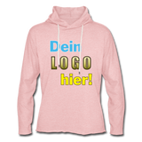 Unisex Light Sweatshirt Hoodie - Beispiel-Logo - Rosa-Creme meliert