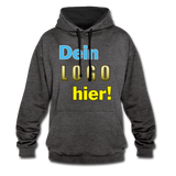 Unisex Kontrastfarbe Hoodie von AWDis Just Hoodes - Beispiel-Logo - Anthrazit/Schwarz