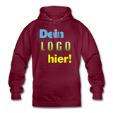 Unisex Hoodie von AWDis Just Hoods - Beispiel-Logo - Bordeaux