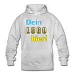 Unisex Hoodie von AWDis Just Hoods - Beispiel-Logo - Hellgrau meliert