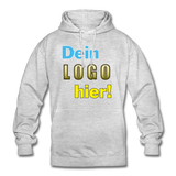 Unisex Hoodie von AWDis Just Hoods - Beispiel-Logo - Hellgrau meliert