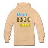 Unisex Hoodie von AWDis Just Hoods - Beispiel-Logo - Beige