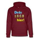 Unisex Bio Hoodie von STANLEY/STELLA - Beispiel-Logo - Burgunderrot