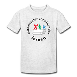 Kinder Heavy Cotton T-Shirt von GILDAN - ADHSS-LOGO - Weiß meliert