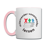 Tasse Twocolor von PRINTEQUIPMENT - ADHSS-LOGO - Weiß/Pink