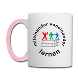 Tasse Twocolor von PRINTEQUIPMENT - ADHSS-LOGO - Weiß/Pink