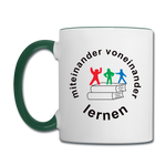 Tasse Twocolor von PRINTEQUIPMENT - ADHSS-LOGO - Weiß/Dunkelgrün