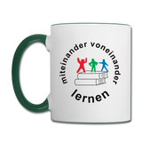 Tasse Twocolor von PRINTEQUIPMENT - ADHSS-LOGO - Weiß/Dunkelgrün