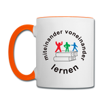 Tasse Twocolor von PRINTEQUIPMENT - ADHSS-LOGO - Weiß/Orange