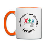 Tasse Twocolor von PRINTEQUIPMENT - ADHSS-LOGO - Weiß/Orange