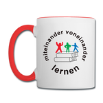 Tasse Twocolor von PRINTEQUIPMENT - ADHSS-LOGO - Weiß/Rot