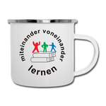 Emaille-Tasse von SCHULZE - ADHSS-LOGO - Weiß