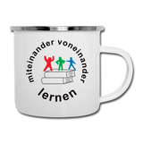 Emaille-Tasse von SCHULZE - ADHSS-LOGO - Weiß